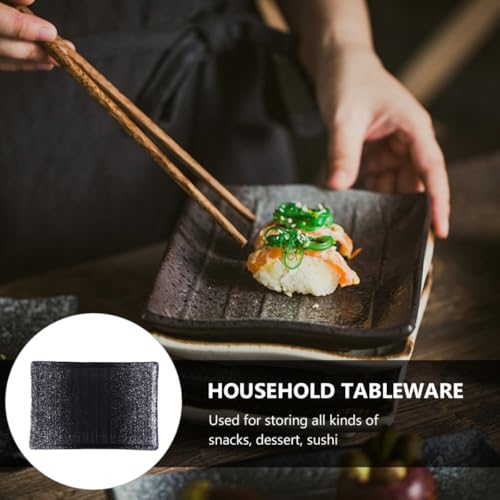 Set de platos rectangulares para sushi estilo japonés, melamina, 2 piezas miniatura 5