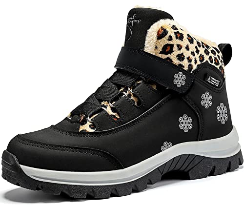 Femme Hiver Bottes de Randonnée Femme Bottes de Neige Bottes en Coton Boots Ski Femme Botte de Neige Femme,Marron,40 EU Cover