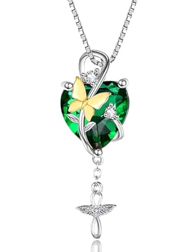 VANAODUC �a���΃n�[�g�N���X�l�b�N���X �����p�o�^�t���C�y���_���g 14K�S�[���h/18K�z���C�g�S�[���h ���f�B�[�X�l�b�N���X�A�W���G���[ �L�O�� �a���� �N���X�}�X�M�t�g �ޏ� �� ��, Suitable for most people, �x�[