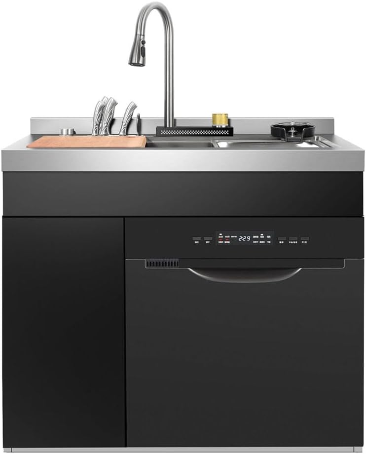 large-capacity integrated sink dishwasher, Stainless Steel Modern Luxury Smart 3-in-1 Built-in Dishwasher, Digital Display+touch Control, for Hotel, Commercial, Household