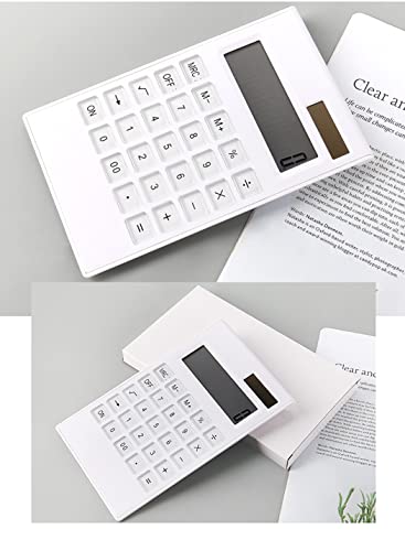 Miedeon Calculators For Students Standard Function Desktop Calculator,White,12 Digit Dual Power Solar Calculator Simple Office Calculators (Whitex2) #TOP7