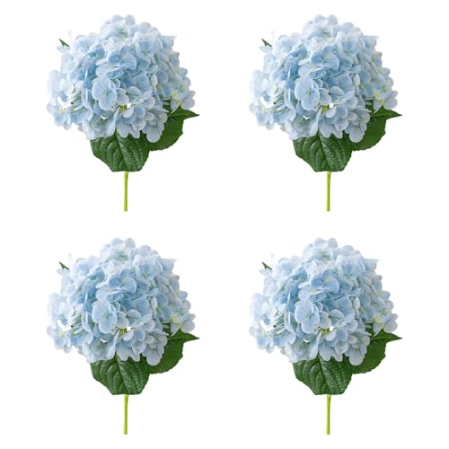 Ywmsfl 4 Count 19.7 Inch Artificial Flower with Bendable Stem Without Maintenance Required for Year Round Decors Seasonal Hydrangea Decors for Office/Event