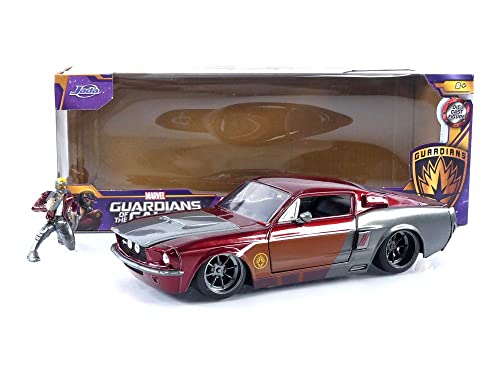 Jada Toys Marvel Guardians Of The Galaxy 1:24 1967 Shelby Gt500 Die-Cast Car With 2.75" Star-Lord Figure #TOP6
