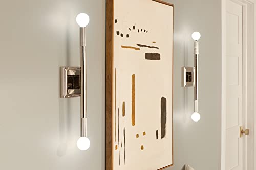 Image of Kichler Odensa 17 Inch 2 Light Wall Sconce in Polished Nickel