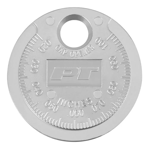 Performance Tool W80536 Spark Plug Gap Gauge - Decimal and Metric Sizes, Zinc Alloy Construction, Range .020 to .100 in. (.5 to 2.5 mm)