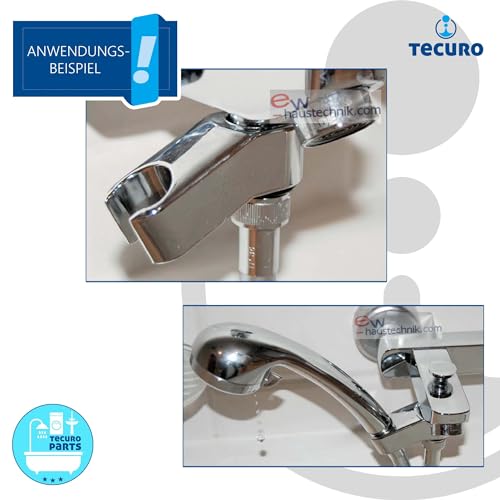 Shower Holder for mounting on Fittings Chrome-Plated Plastic, Silver - Image 4