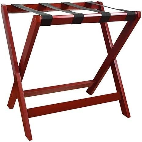 Porte-bagages de chambre d'amis pliable en bois massif blanc