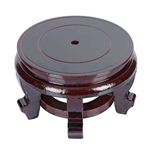 Yardwe Circular De Madeira Do Vintage Aquário Candeeiro de Mesa Bule Base de Stands Pedestais para B