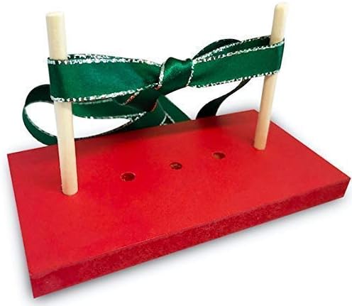 Small Bow Making Kit – Handmade – Available in red – Easy to Use – Instructions – Ribbons, Strings, Cellophane – Versatile Crafts Kit - Bowmaker Tool