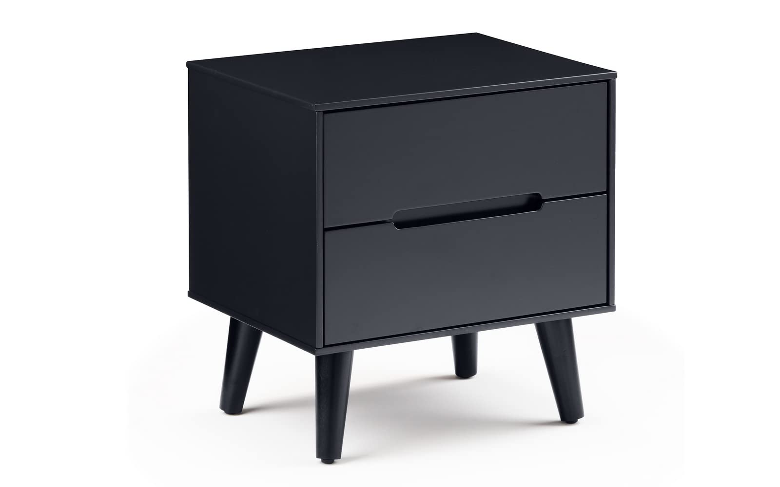 Julian Bowen Alicia 2 Drawer Bedside - Anthracite Bedsides