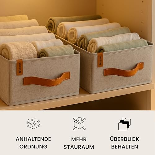 o’secret Kleiderschrank Organizer Kleideraufbewahrung für Jeans, Hosen, T-Shirts, Unterwäsche - Schrank Organizer Schubladen Organizer (PAX100, 3 Stück)