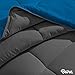 Bare Home Comforter - Twin/Twin Extra Long - Reversible Colors - Goose Down Alternative - Ultra-Soft - Premium 1800 Series - All Season Warmth - Bedding Comforter (Twin/Twin XL, Grey/Medium Blue)