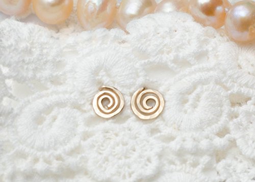 Tiny Spiral Stud Earrings In Sterling Silver Or 14K Gold Filled #TOP4