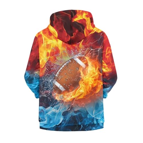 Image of Biyejit Kids Novelty 3D Graphic Printed Hooded Sweatshirt Boys Girls Zip Up Hoodies Age 6-16 Years