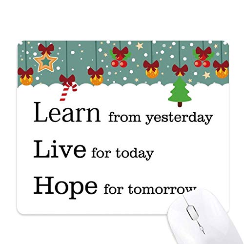 Tapis de souris caoutchouc Learn Live Hope pour bureau antidérapant