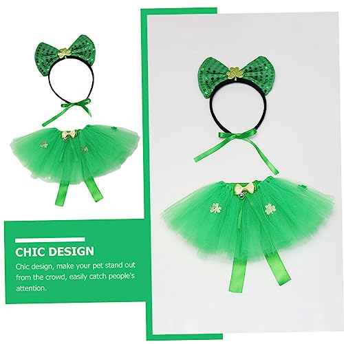 Disfraz para perro con falda y vincha temática Día de San Patricio miniatura 6