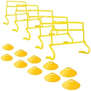 4 Height Adjustable Speed Training Hurdles Fitness & Speed Training Equipment