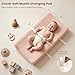 Konssy Muslin Changing Pad with Waterproof Lining Foam, Includes 2 Pack Soft & Cotton Cover, Baby Diaper Changing Pad for Dresser or Table, 32x16 inches (Blossom,Pink)