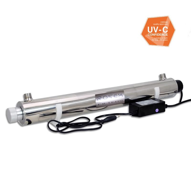6 GPM 25W Esterilizador Ultravioleta UV desinfección Agua de Acero Inoxidable 304 ROTEK