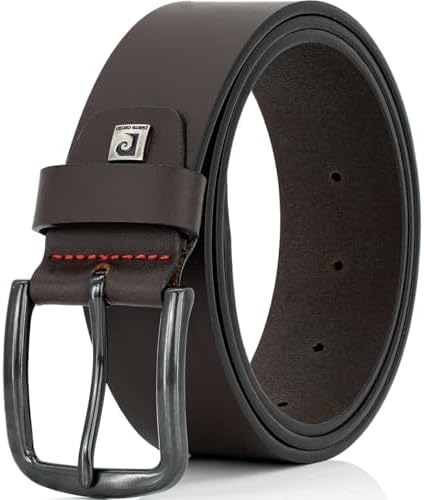 Pierre Cardin Leren riem met matte sluiting in middenbruin online kopen