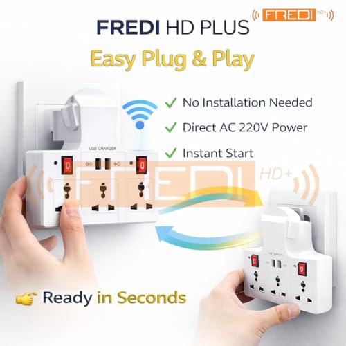 Image of FREDI HD PLUS WiFi Indoor Security Camera 1080P Full HD Live View Mobile Motion Detection Loop Recording AC Power 32GB Inbuilt Storage 3 Pin Socket Camera