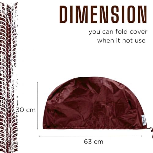 Image of Polyester Helmet Cover - Protects from Dust, Rain, Scratches Dustproof Waterproof Lightweight and Durable Secure Universal Size Storage Bag for Motorcycles Helmets (Pack of 2)