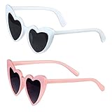 STILVOLLES DESIGN - Die herzförmige Sonnenbrille ist stilvoll in den 60er, 70er, 80er Jahren ... passt zu den meisten Outfits, egal ob im Alltag oder auf Partys