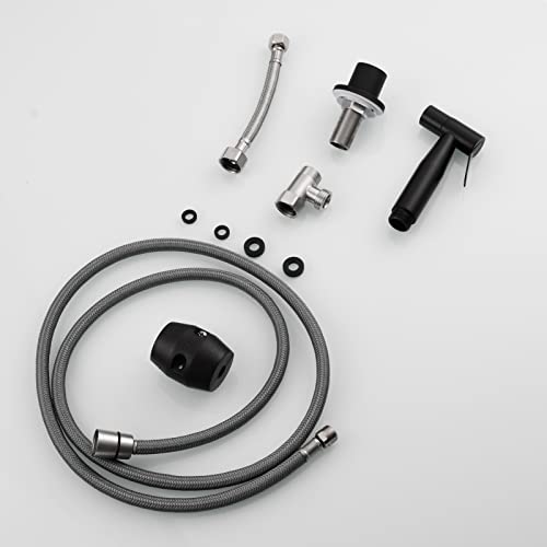 Ciencia Kitchen Faucet Sprayer Stainless Steel Kitchen Sink Side Sprayer Set, Pull Out Spray Head With Side Sprayer Hose And Sprayer Holder, Black, Ws030Cf #TOP5