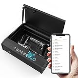 PLUSAFE Biometric Gun Safe 2 Pistols Capacity, Wifi Monitoring, Quick Access Handgun Safe for Home...