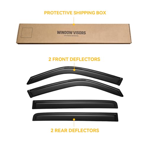 Image of Rain Guards Window Visor for 2009-2015 Honda Pilot Out-Channel