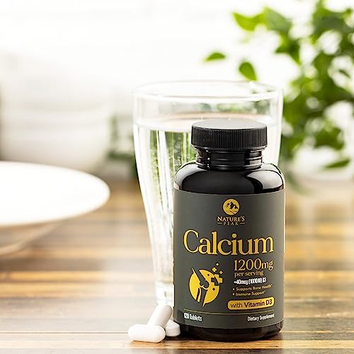 Calcium 1200 Mg Plus Vitamin D3, Bone Health & Immune Support - Nature's Calcium Supplements With Vitamin D For Bone Strength Support, Calcium Carbonate Dietary Supplement - 120 Tablets #TOP7