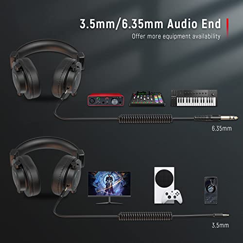 Fifine Studio Microphone 6.35Mm/3.5Mm Headphones Bundle, Usb Pc Condenser Microphone With Scissor Arm Stand, Shock Mount, Monitor Over-Ear Headphones, For Instruments Recording Podcasting (T669+H8) #TOP5