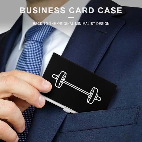 Dumbbell Weight Lifting Business Card Holder Slim Credit Case Pocket Name Case Wallet for Men Women3