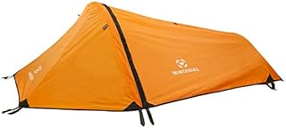 Winterial Single Person Personal Bivy Tent - Lightweight One Person Tent with Rainfly, 2lbs 9oz, Stakes, Poles and Guylines Included, Backpacking and Hiking Bivy Tent, Orange