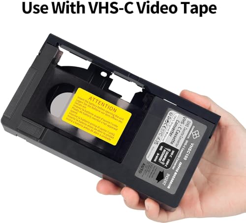 image for OAWMWAOA VHS-C Cassette Adapter Compatible with VHS-C SVHS Camcorders 
