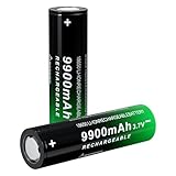 PAOWANG 18650 Rechargeable Battery 3.7v Lithium Ion Battery 18650 Rechargeable Batteries Flat Top for flashlights and headlamp，Headlight etc