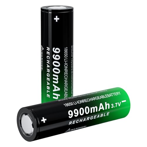 PAOWANG 18650 Rechargeable Battery 3.7v Lithium Ion Battery 18650 Rechargeable Batteries Flat Top for flashlights and headlamp,Headlight etc