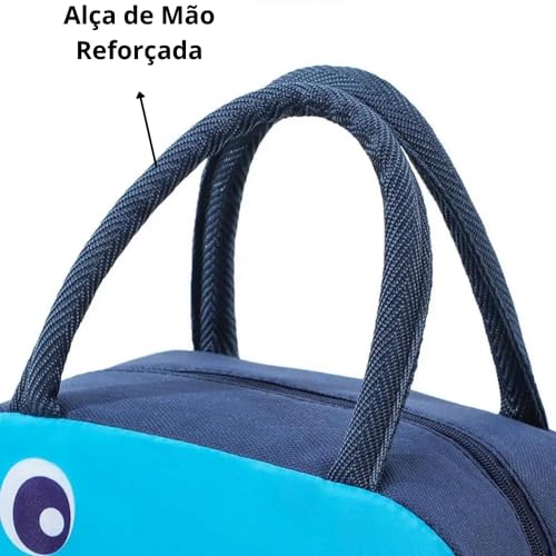 Lancheira Escolar Bolsa Termica Infantil Com Estampas De Animais 3D Marmita Para Meninos E Meninas M