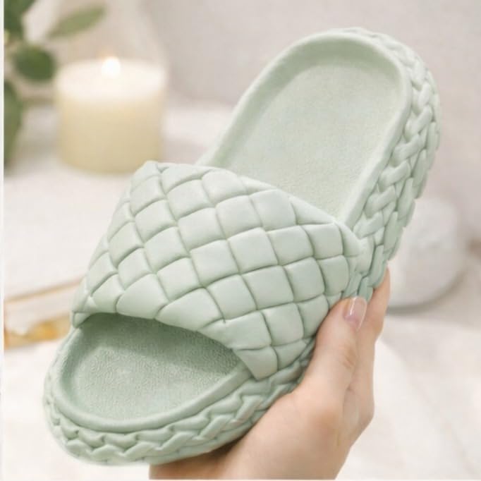 Image of Women's Anti-Skid Comfort Slippers | Soft Cushioned Eva Footbed Lightweight Slides for Summer | Girls Platfoam Slip-On Footwear for Home Indoor & Outdoor Use Flip Flop