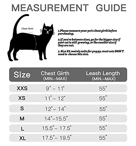 Balaynor Cat Harness Leash Walking Escape Proof, Adjustable Mesh Comfortable Vest Harnesses Cats, Breathable Reflective… - Image 7