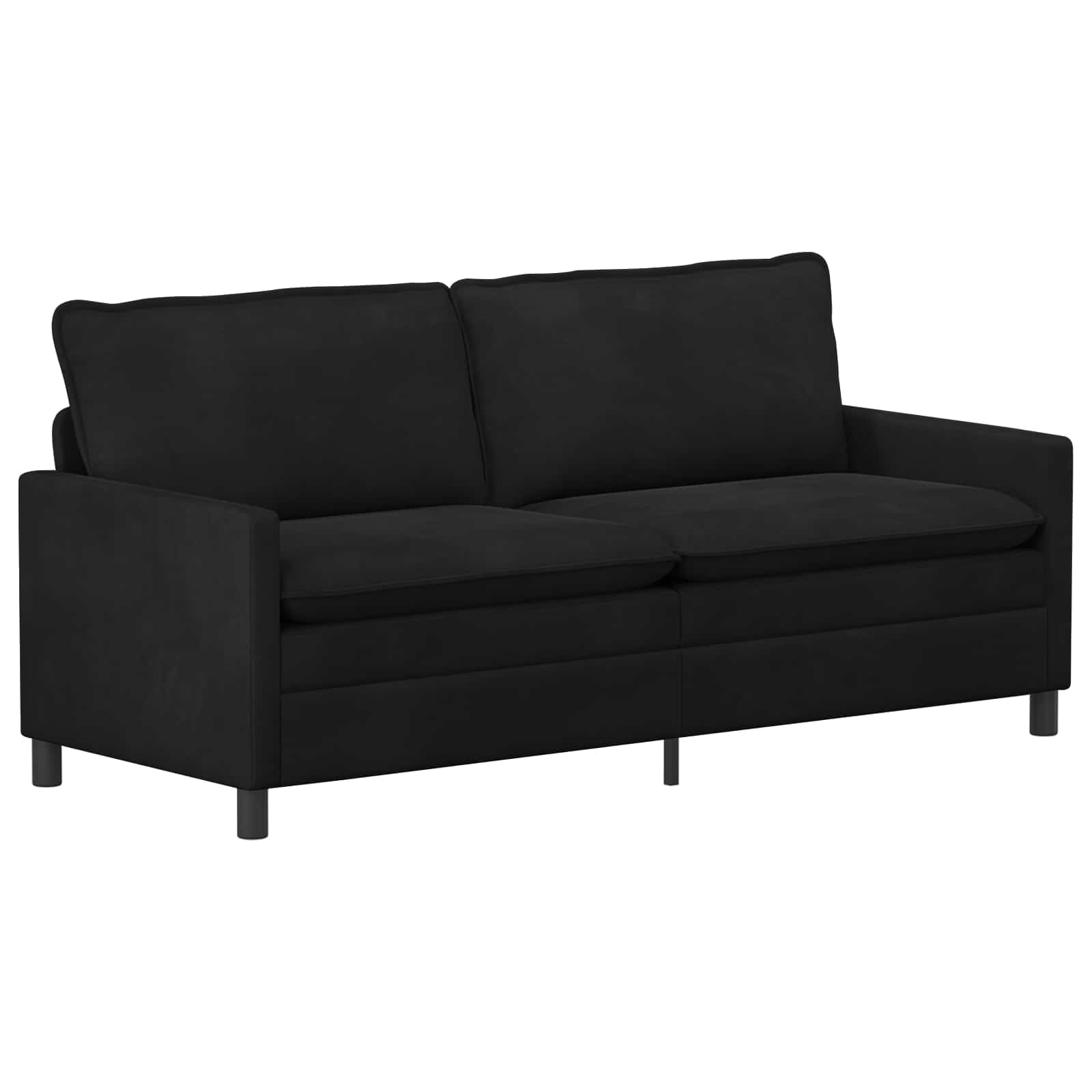 vidaXL Sofa Schwarz 196 x 81 x 87,5 cm – Samt mit Metallrahmen