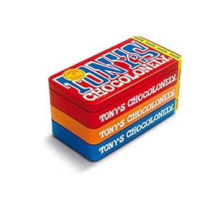 Tony’s Chocolonely – Stapelblik – 3 x 180 gram – 3 Verschillende Chocoladerepen – Fairtrade Chocolade