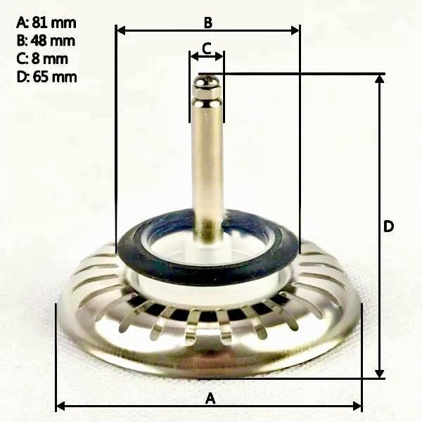 Franke - Bonde excentrique pour évier de cuisine - Évacuation de 3 1/2" = Diamètre de la bonde : environ 81 mm (133.0005.611)