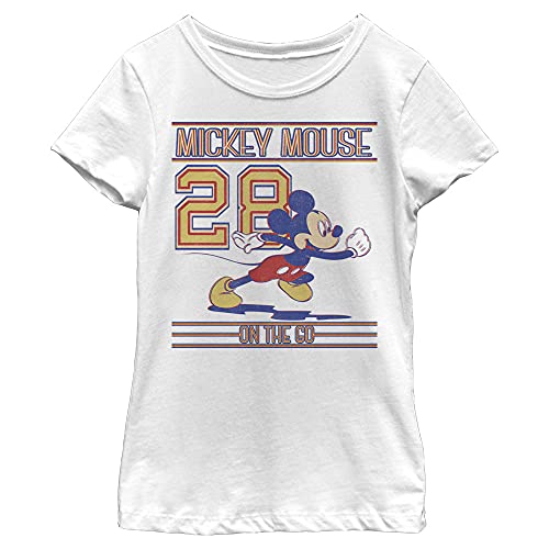 Mickey Disney t-shirt fille blanc idéal pour les journées d'école et loisirs
