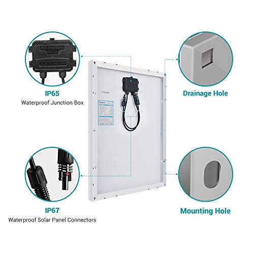 image for Renogy Solar Panel 50 Watt 12 Volt, High-Efficiency 50W Solar Panel Mo