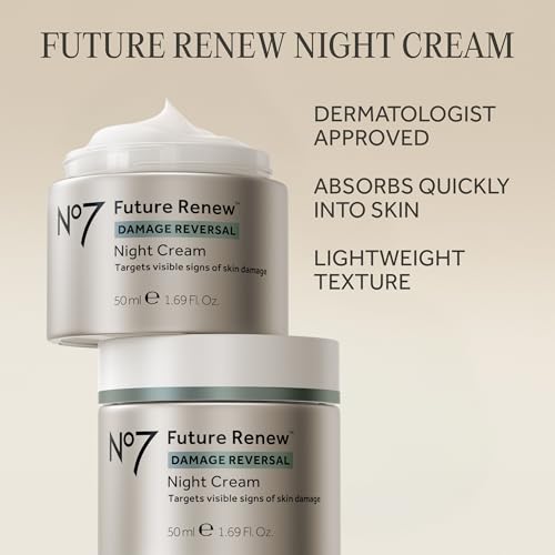 9 Best OTC Treatments for Deep Wrinkles Without Botox: A 2026 Guide 20 No7 Future Renew Damage Reversal Night Cream - Anti Aging Face Moisturizer - Infused with Peptide Technology to Reverse Visible Signs of Damage - Skin Barrier Repair for Dry Skin (1.69 Oz)