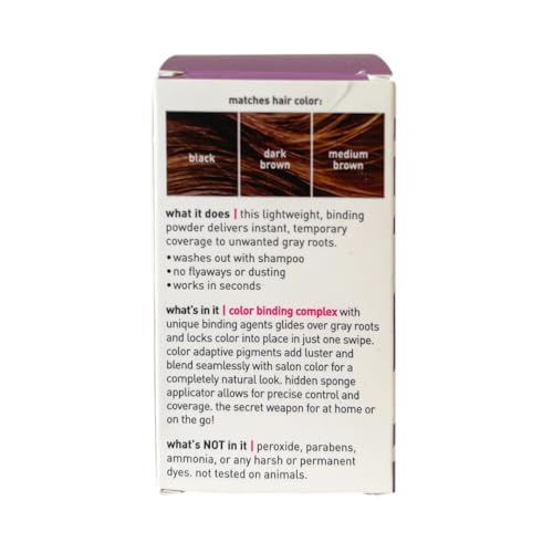 Image of Style Edit Root Touch Up Powder | Temporary Hair Color for Gray Roots and Thinning Hair | Salon-Quality, Transfer-Resistant Hair Concealer | Dark Brown, 0.13 oz (Pack of 2)