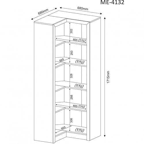 Conjunto para Escritório 1 Armário 2 Portas Me4105 1 Armário de Canto Me4132 Tecno Mobili Branco