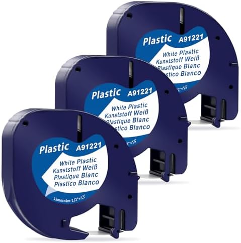 MarkField Cintas de Plástico Etiquetas Compatible con Dymo Letrat...