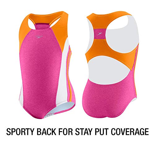 Image of Speedo Girl's Swimsuit One Piece Infinity Splice Thick Strap